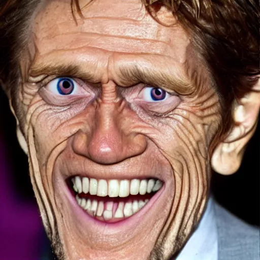 Prompt: willem dafoe in salad fingers style