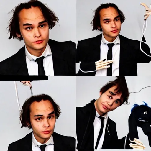 Image similar to Frank Dillane as a puppet