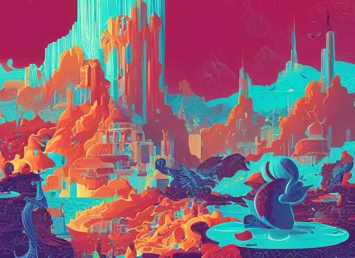 Image similar to bloodstream kingdom by android jones and petros afshar, tom whalen, james gilleard