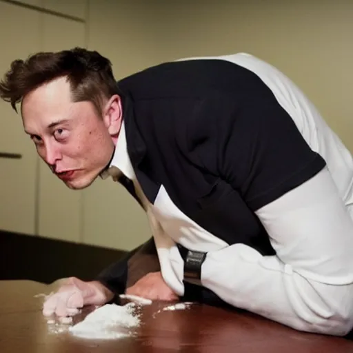 Image similar to photo of elon musk doing cocaine