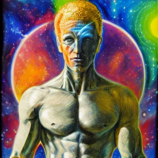 Prompt: cosmic man, Hyperdetailed, hyperrealistic