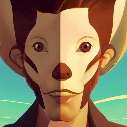 Image similar to face icon stylized minimalist space dandy, loftis, cory behance hd by jesper ejsing, by rhads, makoto shinkai and lois van baarle, ilya kuvshinov, rossdraws global illumination