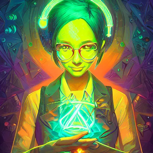 Image similar to skill magic geek inside matrix deepdream radiating a glowing aura stuff loot legends stylized digital illustration video game icon artstation lois van baarle, ilya kuvshinov, rossdraws,