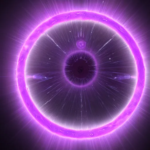 Prompt: digital illustion of a glowing purple energy ringed portal to heaven, deviantArt, artstation, artstation hq, hd, 4k resolution