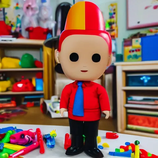 Image similar to doll of lee kuan yew for children from fisher price, colourful, Singapore children's toy