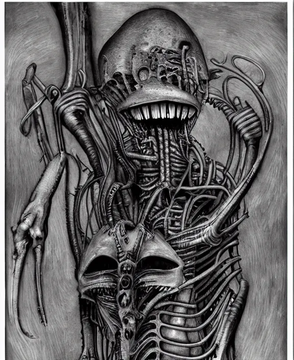 Image similar to when the impostor is sus by hr giger