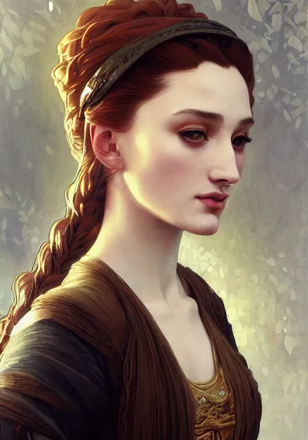 Image similar to sansa - furry, intricate, elegant, highly detailed, digital painting, artstation, concept art, smooth, sharp focus, illustration, art by artgerm and greg rutkowski and alphonse mucha and william - adolphe bouguereau