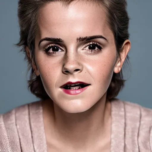 Image similar to old emma watson actress at age 9 0 years old, color ( sony a 7 r iv, symmetric balance, polarizing filter, photolab, lightroom, 4 k, dolby vision, photography award ), vogue, perfect face