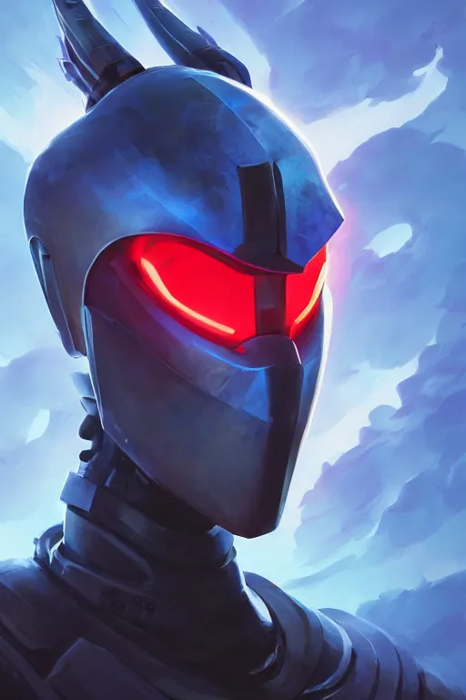 Image similar to epic mask helmet robot ninja portrait stylized as fornite style game design fanart by concept artist gervasio canda, behance hd by jesper ejsing, by rhads, makoto shinkai and lois van baarle, ilya kuvshinov, rossdraws global illumination radiating a glowing aura global illumination ray tracing hdr render in unreal engine 5