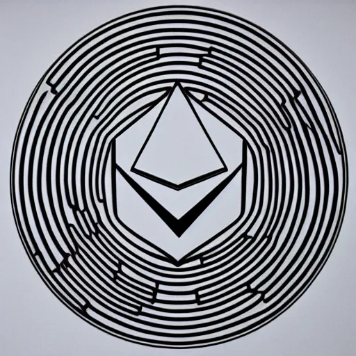 Prompt: ethereum logo by sol lewitt