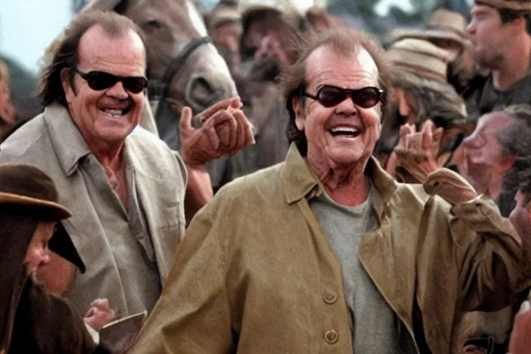 Image similar to Jack Nicholson entering Noah's Ark