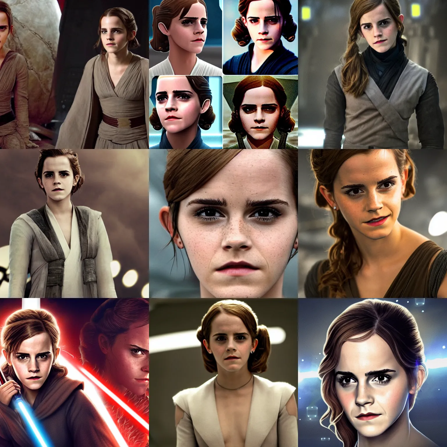 Prompt: Emma Watson in Star Wars Series