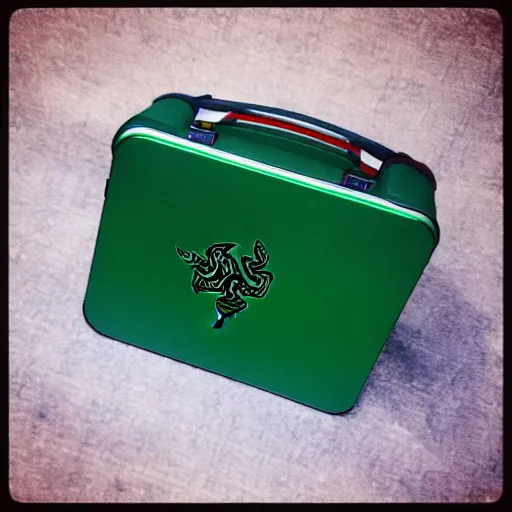 Prompt: “A lunchbox of it was made by Razer”