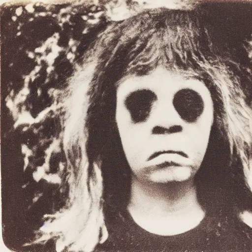 Image similar to photo portrait of ugly face cultist by Diane Arbus and Louis Daguerre