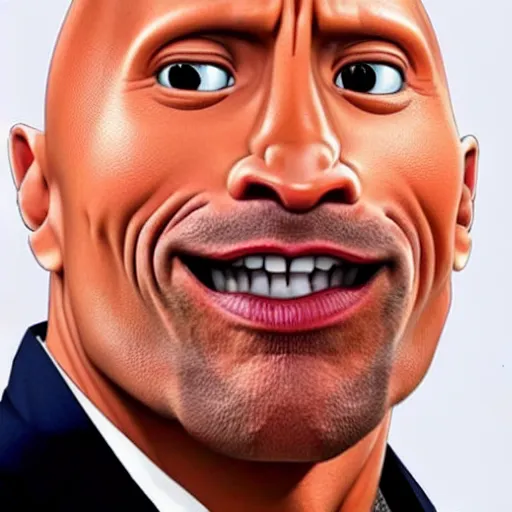 Prompt: dwayne the rock johnson's face on the body of a kangaroo