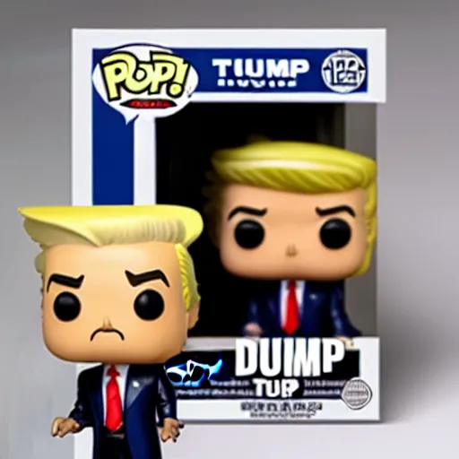 Prompt: a funko pop of donald trump