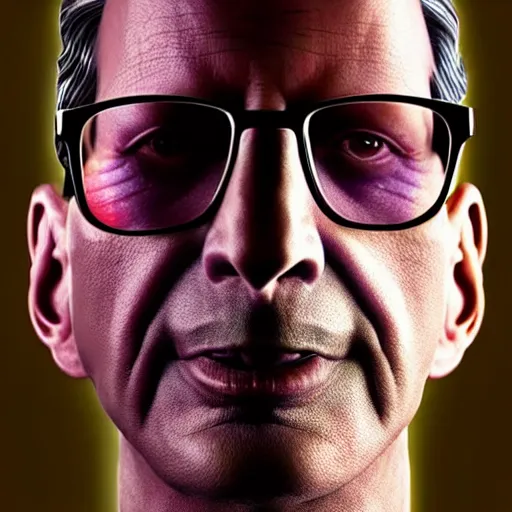 Prompt: close - up jeff goldblum face fused with violet plum, mixed jeff goldplum, fusion jeff goldblum sentient fruit, plum with face of jeff goldblum, highly detailed, unreal engine, 3 d art, digital art, painting by greg rutkowski