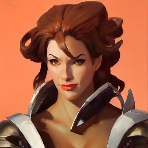 Image similar to greg manchess portrait painting of partially armored sallya from fire emblem as overwatch character, medium shot, asymmetrical, profile picture, organic painting, sunny day, matte painting, bold shapes, hard edges, street art, trending on artstation, by huang guangjian and gil elvgren and sachin teng