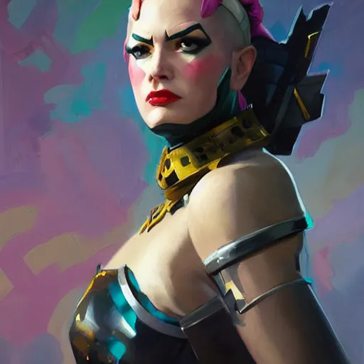 Image similar to greg manchess portrait painting of partially armored cube queen from fortnite as overwatch character, medium shot, asymmetrical, profile picture, organic painting, sunny day, matte painting, bold shapes, hard edges, street art, trending on artstation, by huang guangjian, gil elvgren, ruan jia, greg rutkowski, gaston bussiere