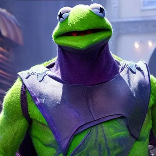 photo of Kermit the frog as Thanos in averngers movie | Stable ...