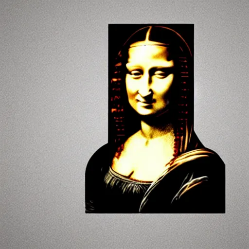 PRINTABLE Mona Lisa Inverted Colors DIGITAL DOWNLOAD 