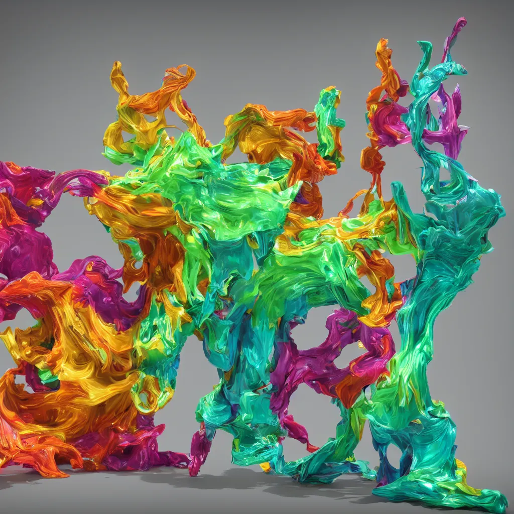 Image similar to painful pleasures by lynda benglis, octane render, colorful, 4 k, 8 k