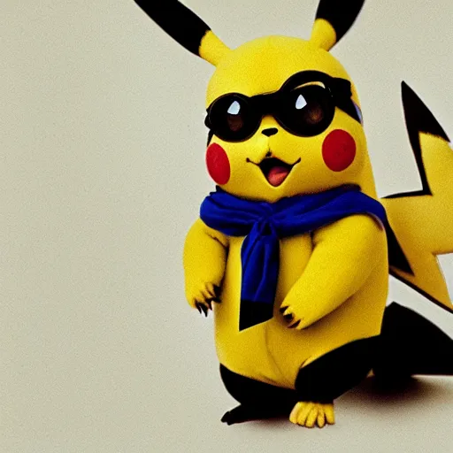 Image similar to pikachu from pokemon as a real human, portrait photography by annie leibovitz