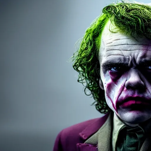 Prompt: stunning awe inspiring peter dinklage as the joker movie still 8 k hdr atmospheric lighting