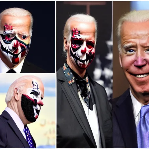 Image similar to juggalo ICP Joe Biden