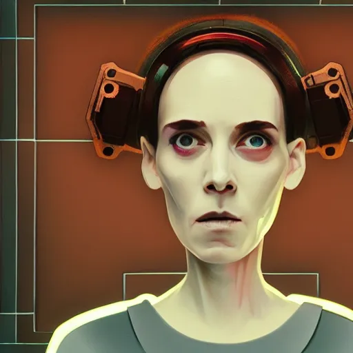 Prompt: Love Death and Robots Netflix, The Witness girl, portrait,