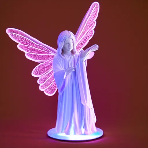 Image similar to bioluminiscent biblically accurate angel