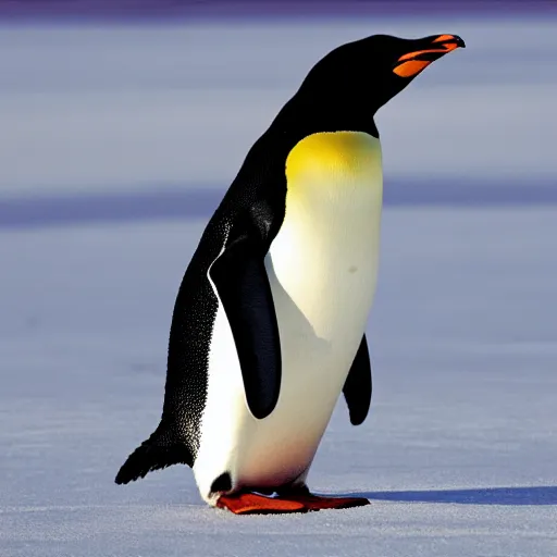 Image similar to a penguin wearing armor