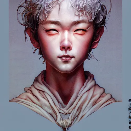 Image similar to prompt : 3 d render hyper real majestic soft light dramatic light portrait painted in miyazaki color style drawn by katsuhiro otomo and takato yamamoto, inspired by fables, china doll face, smooth face feature, intricate oil painting, high detail, sharp high detail, manga and anime 2 0 0 0