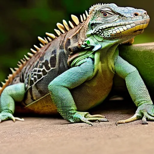 Image similar to iguana and crocodile hybrid animal