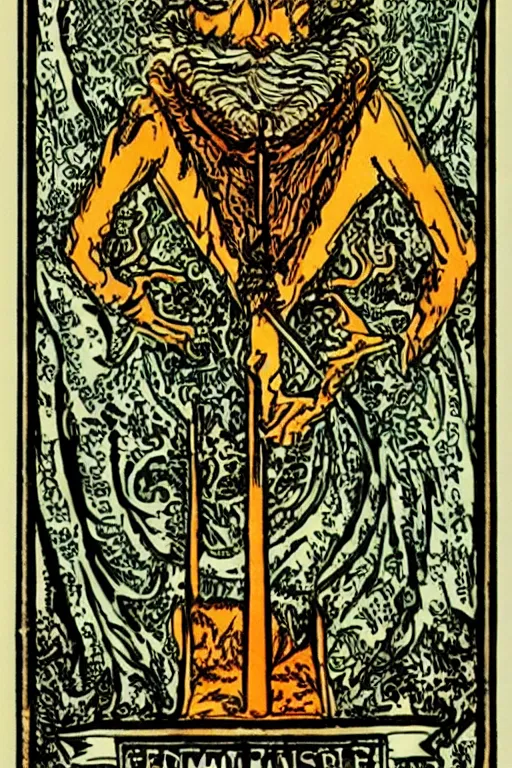 Prompt: an ornate and intricately designed tarot card of Edmund Husserl