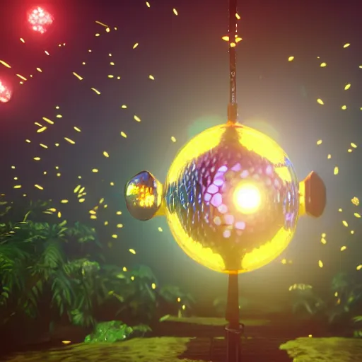 Prompt: screenshot from an AAA video game about fish that can transform to a disco ball trending on artstation