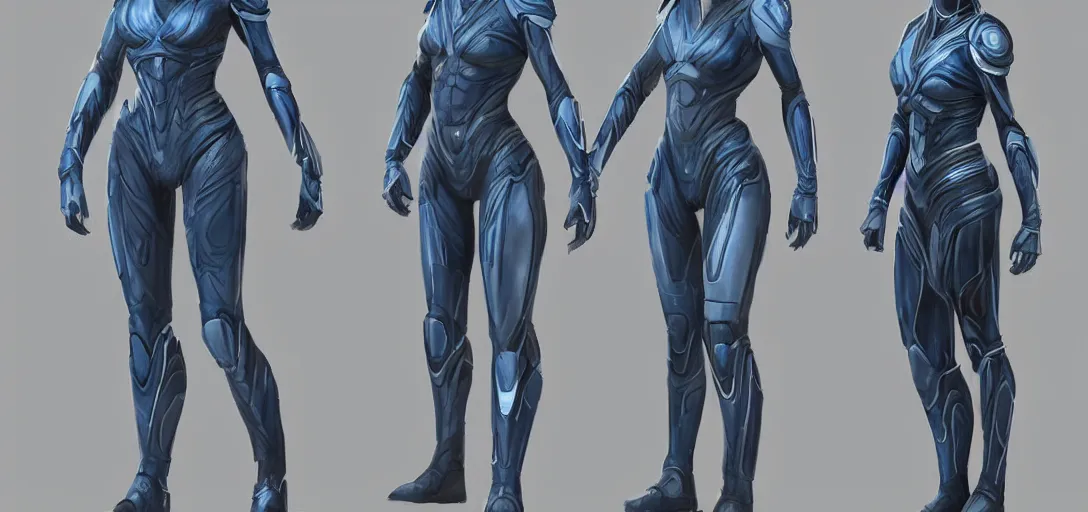 Prompt: character sheet concept art of cortana, realistic, hyper realistic, photographic, costume, by mcu concept artists