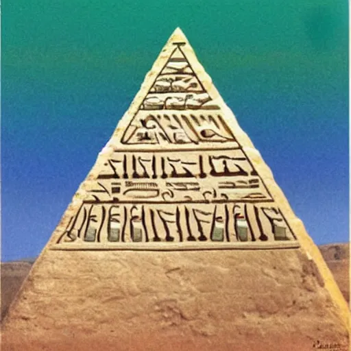 Prompt: Ancient Egypt as it originally looked, white pyramid with gold top, neo-traditional