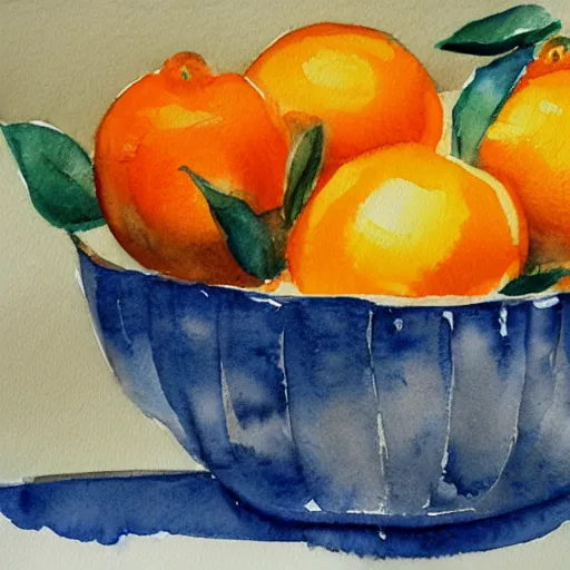 Image similar to oranges and lemons still life watercolor