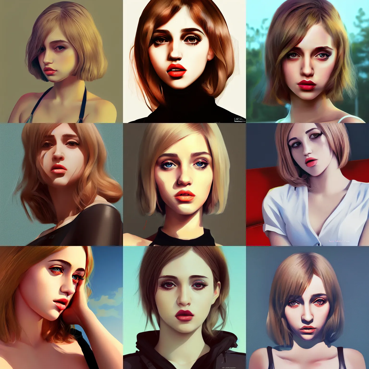 Prompt: Caylee Cowan by Ilya Kuvshinov, near pull, photorealistic