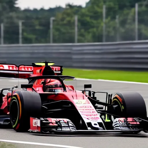 Image similar to charles leclerc winning the monza grand prix. dslr, raw file, 4 k