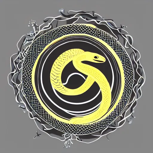 Image similar to elegant logo of a snake