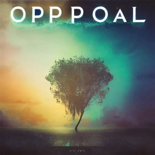 Prompt: album art for a band called Opal in sky