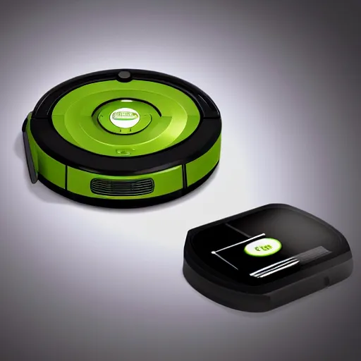 Prompt: a roomba armed with a knife, digital art