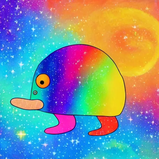 Image similar to rainbow cosmic platypus