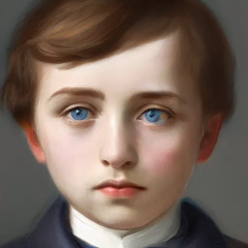 Prompt: A detailed portrait of a face of a victorian boy with azure eyes by johannes wessmark. 45 degree light angle, sunlight. hyperrealistic, 4K HD wallpaper, full color.