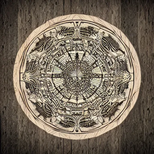 Image similar to woodcut alien forest mandala, hyper realistic, ultra detailed, epic, rococco, filigree, octane, unreal engine, 3 d render # unreal engine