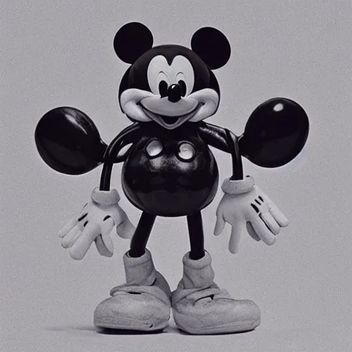 Prompt: front view of a demonic mickey mouse with compound eyes, symmetrical, photo by jean - baptiste monge!!!!!!!!!!!!!!!!!!!!!!!!!!!