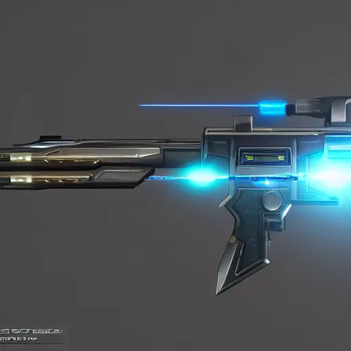 Prompt: A practical photon rifle from the game Phantasy Star Online 2, HDRI, in game render, trending on artstation