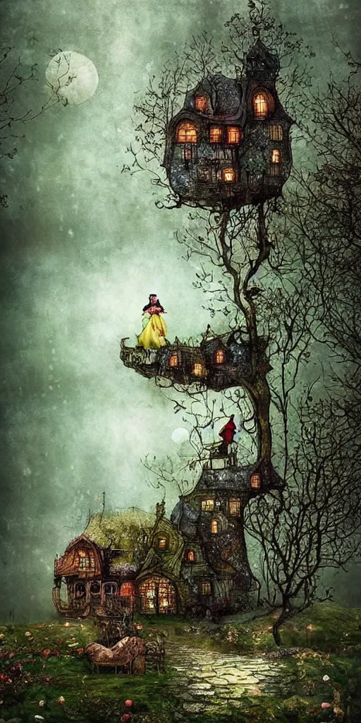 Image similar to a fairytale scene by alexander jansson